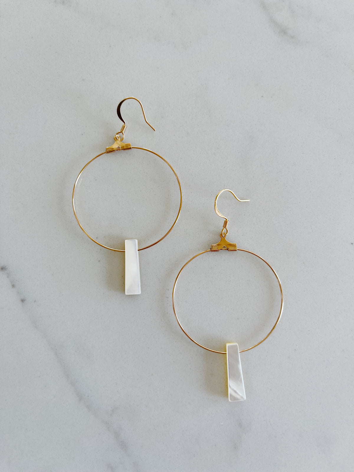 White Abalone Hoops