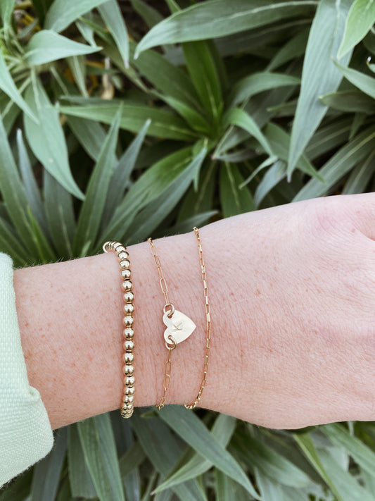 Initial Heart Bracelet