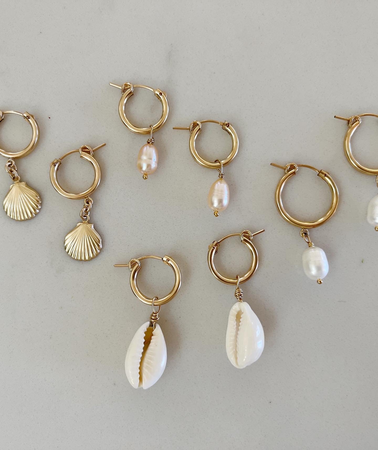 Seashell Huggies