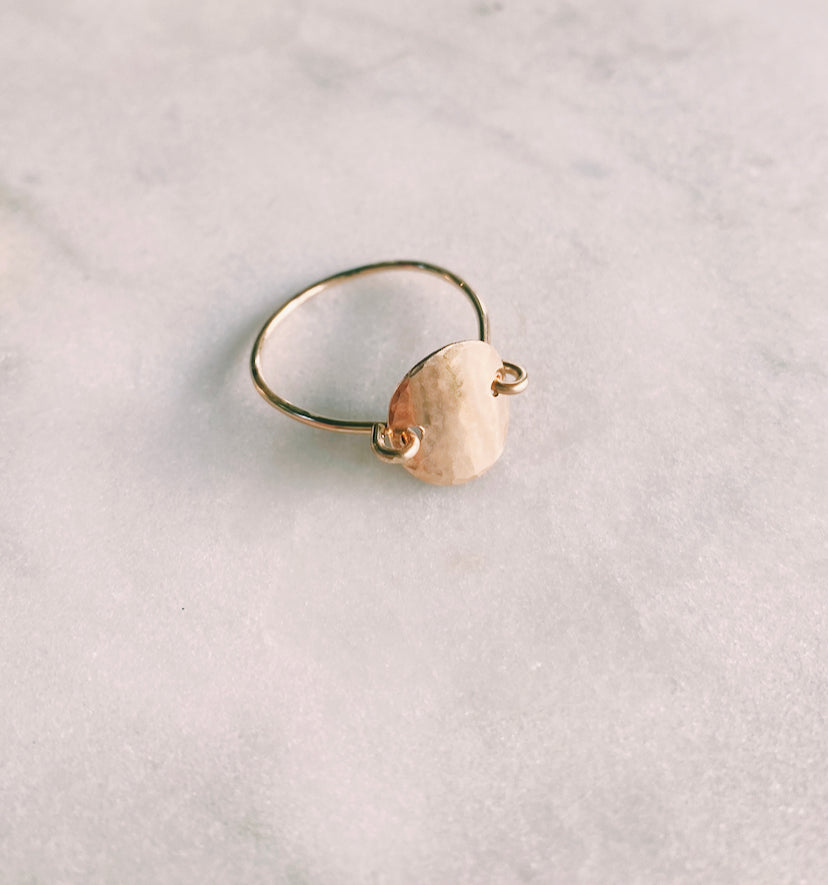 Hammered Coin Ring