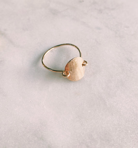 Hammered Coin Ring
