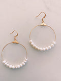 White Pearl Hoops