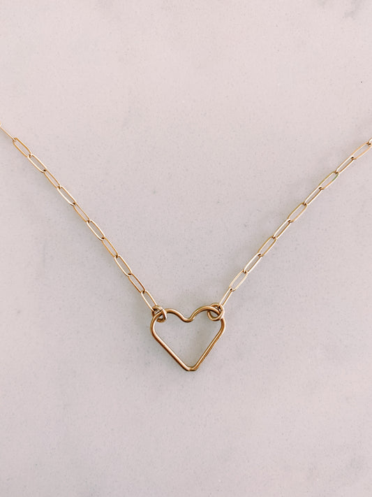 Paperclip Heart Necklace
