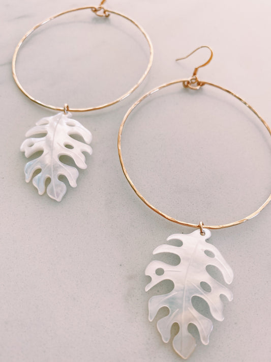 KR Gold Filled Monstera Hoops